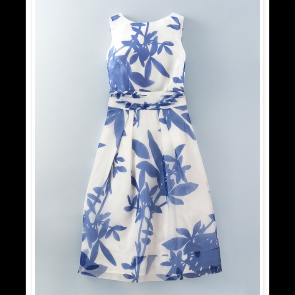 NWT Boden Violet Silk Organza Dress size 8L